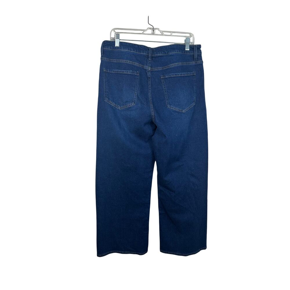 Quince Bella Stretch Relaxed Straight Jeans Size 32/14 Stormy Blue EUC - Picture 2 of 8